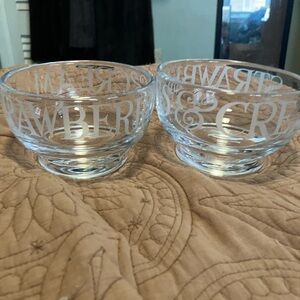 Emma Bridgewater Black Toast Crystal Footed Dessert Bowls